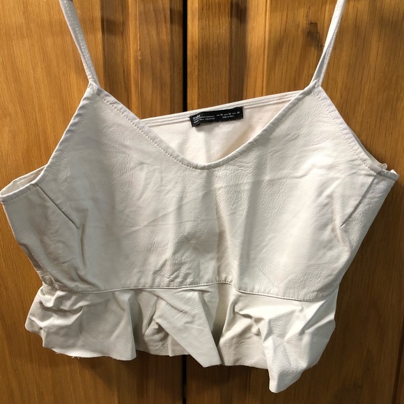 Zara White Crop Top - Picture 1 of 5